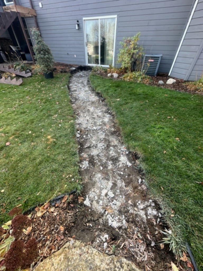 Concrete walkway demolished and cleared Minneapolis MN